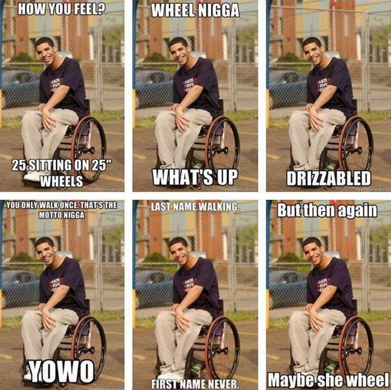 drake memes: wheelchair memes