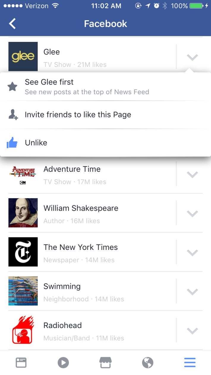 How to unlike pages on Facebook