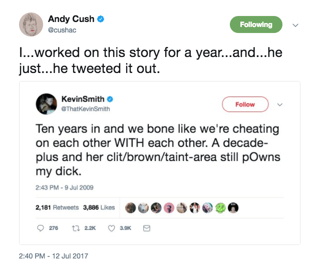 he just tweeted it out