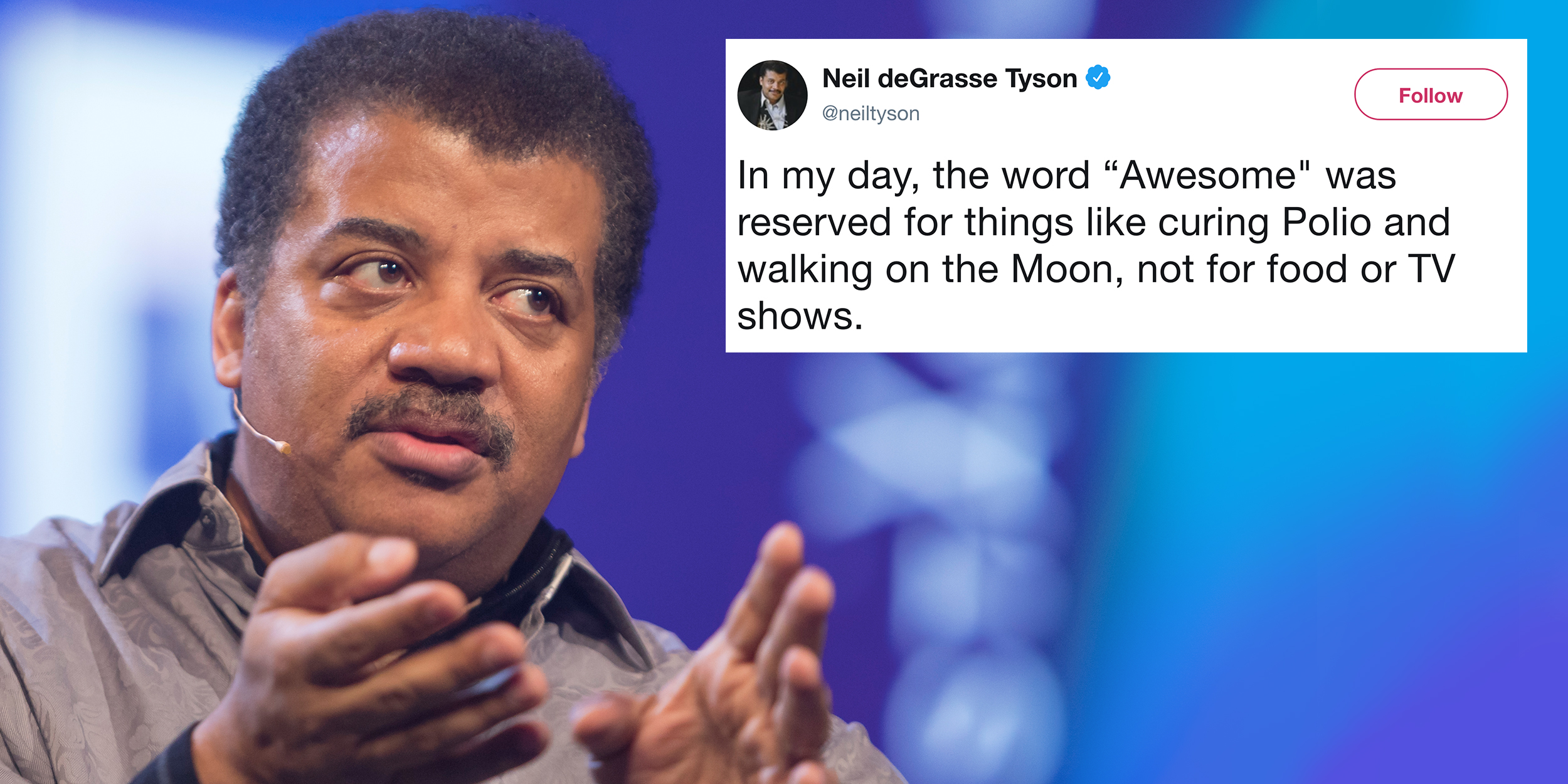 Neil DeGrasse Tyson with tweet