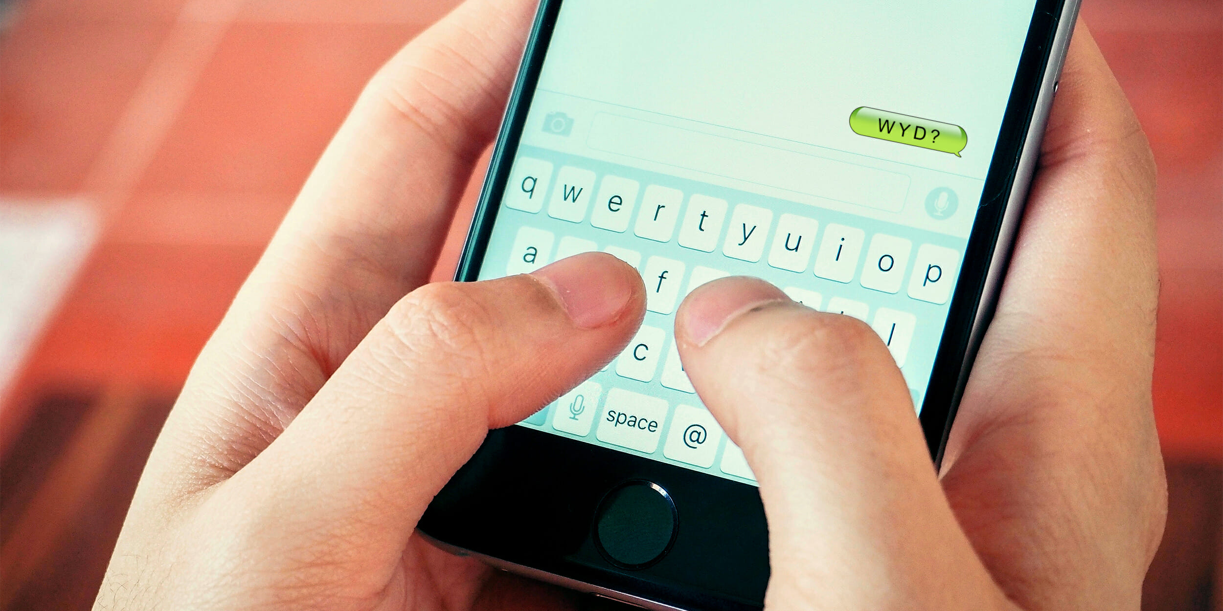 person texting wyd