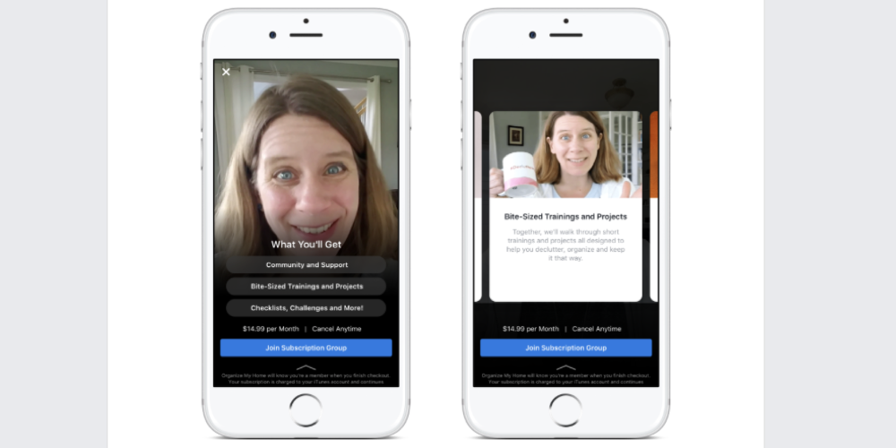 Facebook Groups subscriptions