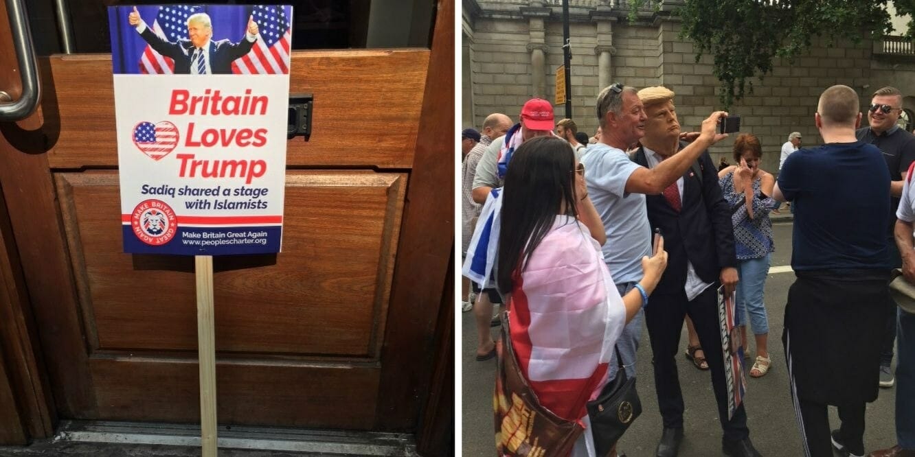 Pro Donald Trump rally London