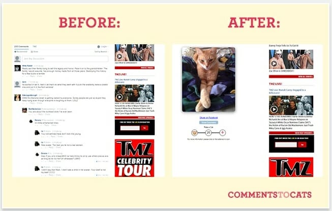 best chrome extensions : comments to cats