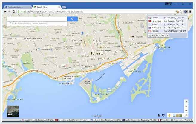 google chrome extensions : fox clocks