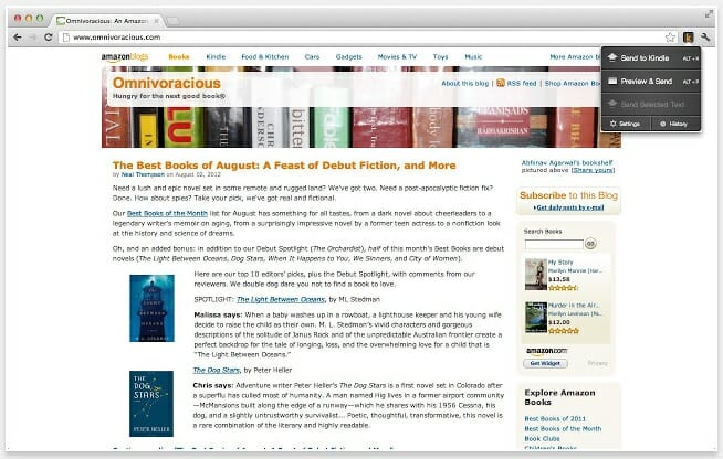 best google chrome extensions : Send to Kindle