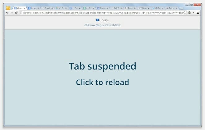 best chrome plugins : the great suspender