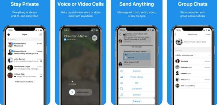 best messaging apps 2018 - signal