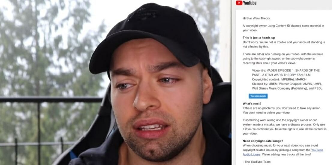 Star Wars Theory YouTube copyright clami