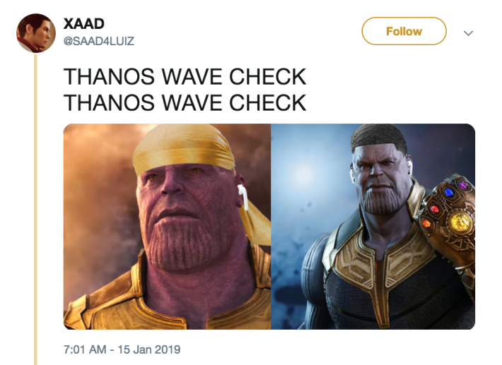 best memes of 2019 - airpods wave check