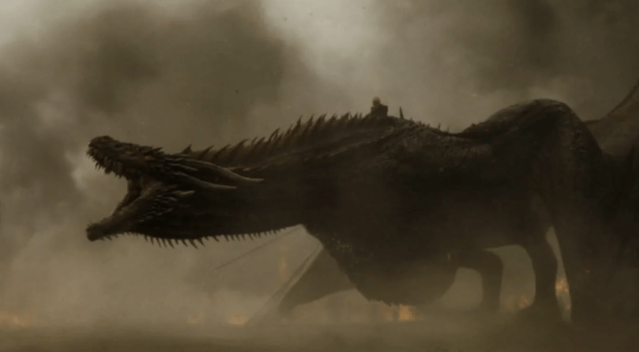 Image showing a dragon with its jaw open wide