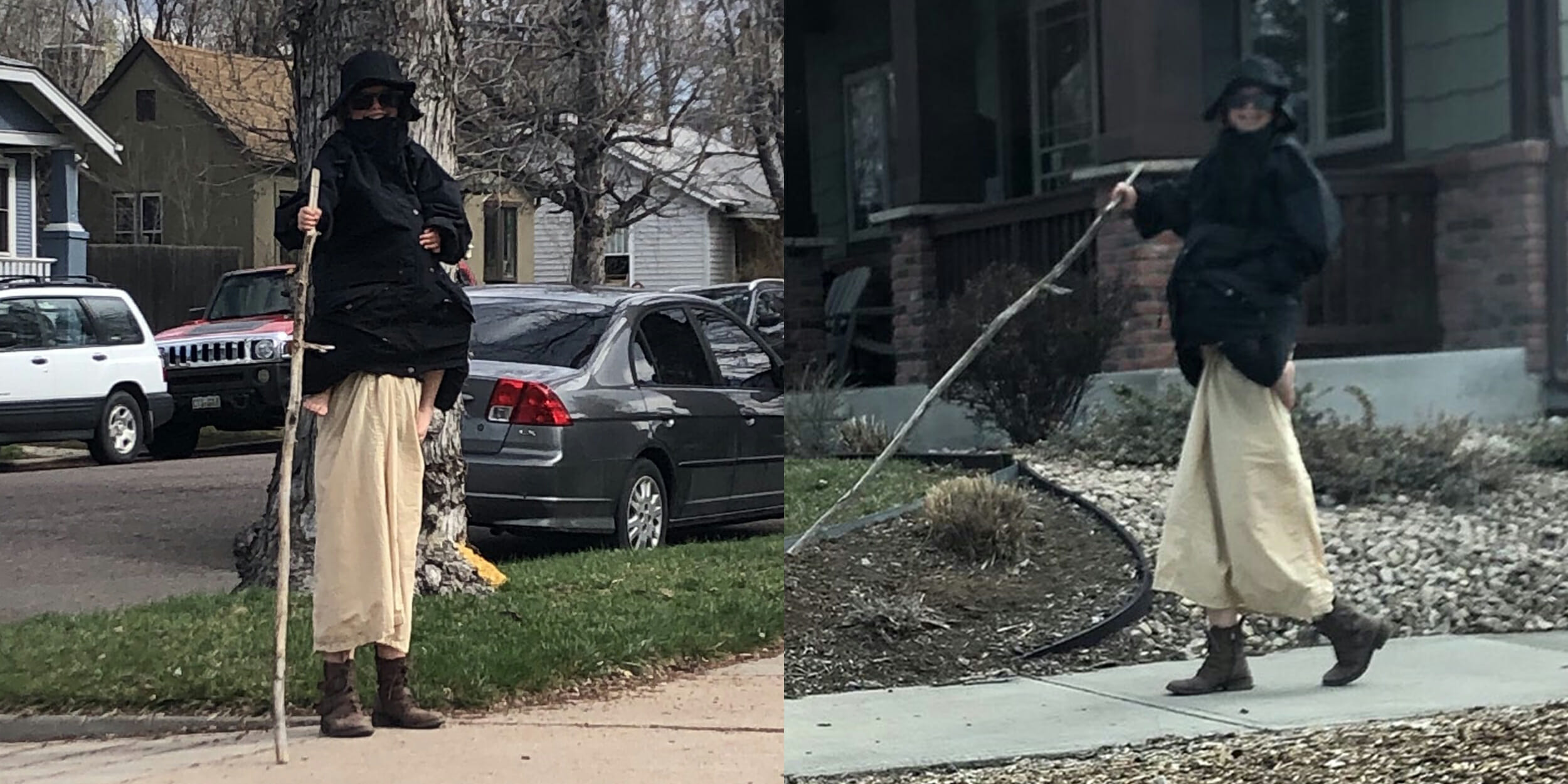 two kids in trenchcoat