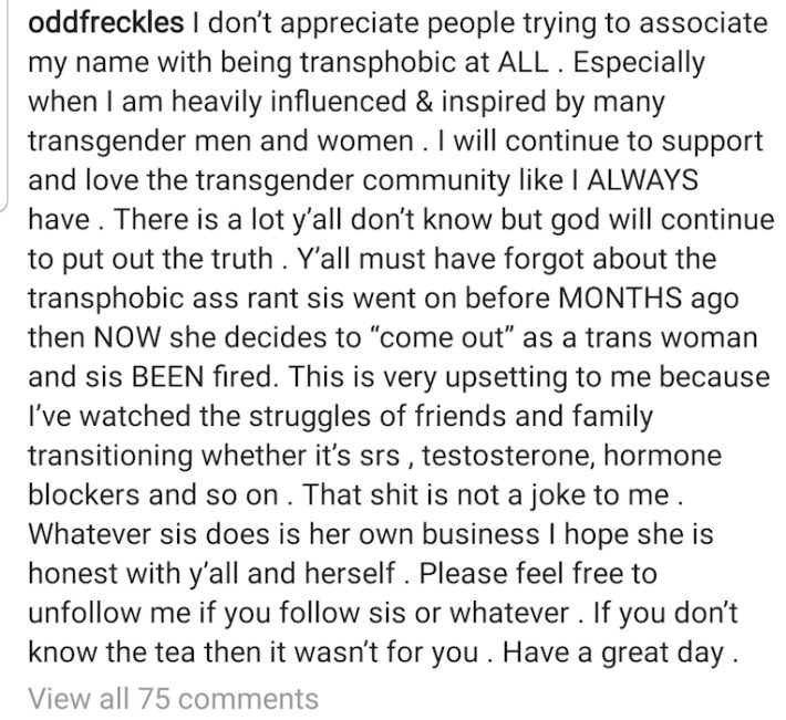 oddfreckles instagram post