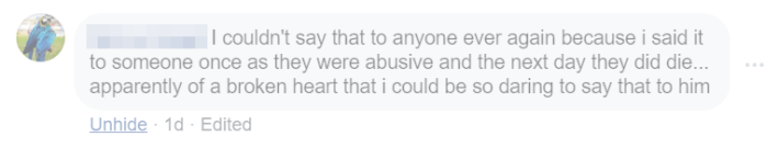 hiding comments on facebook