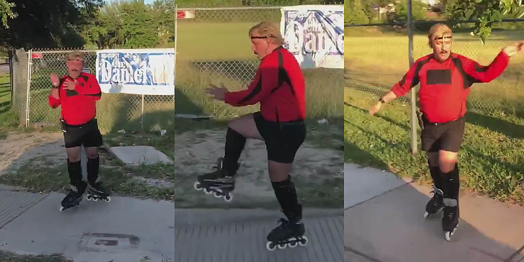 tik tok rollerblading man