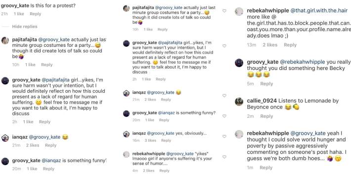 Responses to Katie Stiff by Paige Quaranta and her friends