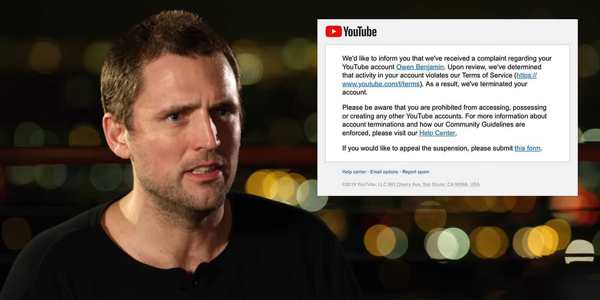 owen benjamin youtube ban