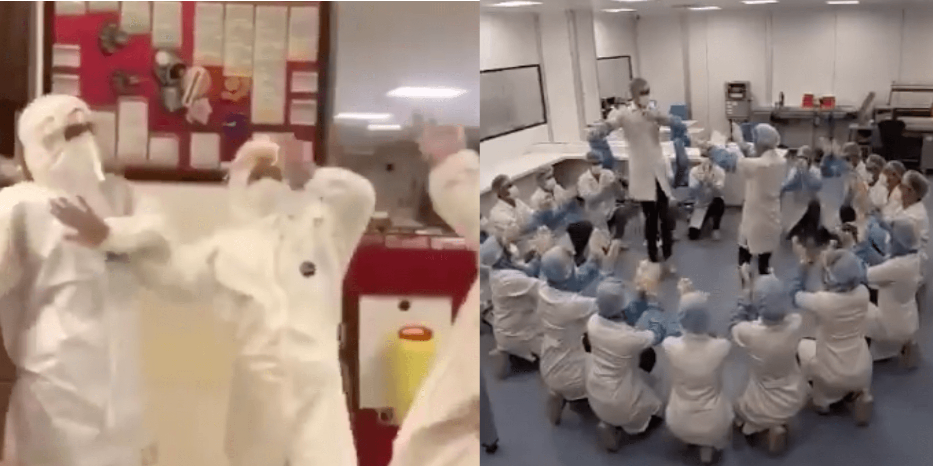 Screengrabs show Iran's doctors dancing