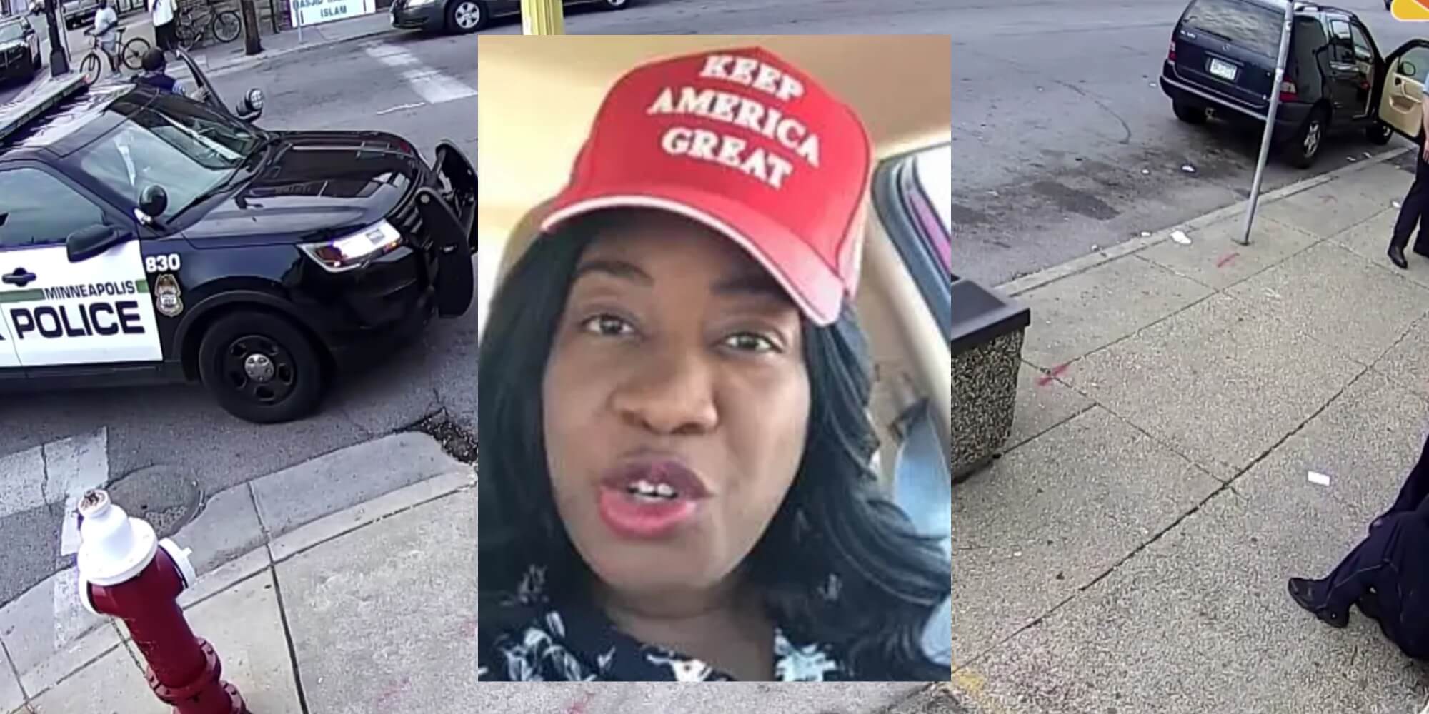 Dr. Winnie Heartstrong over the scene of George Floyd's death