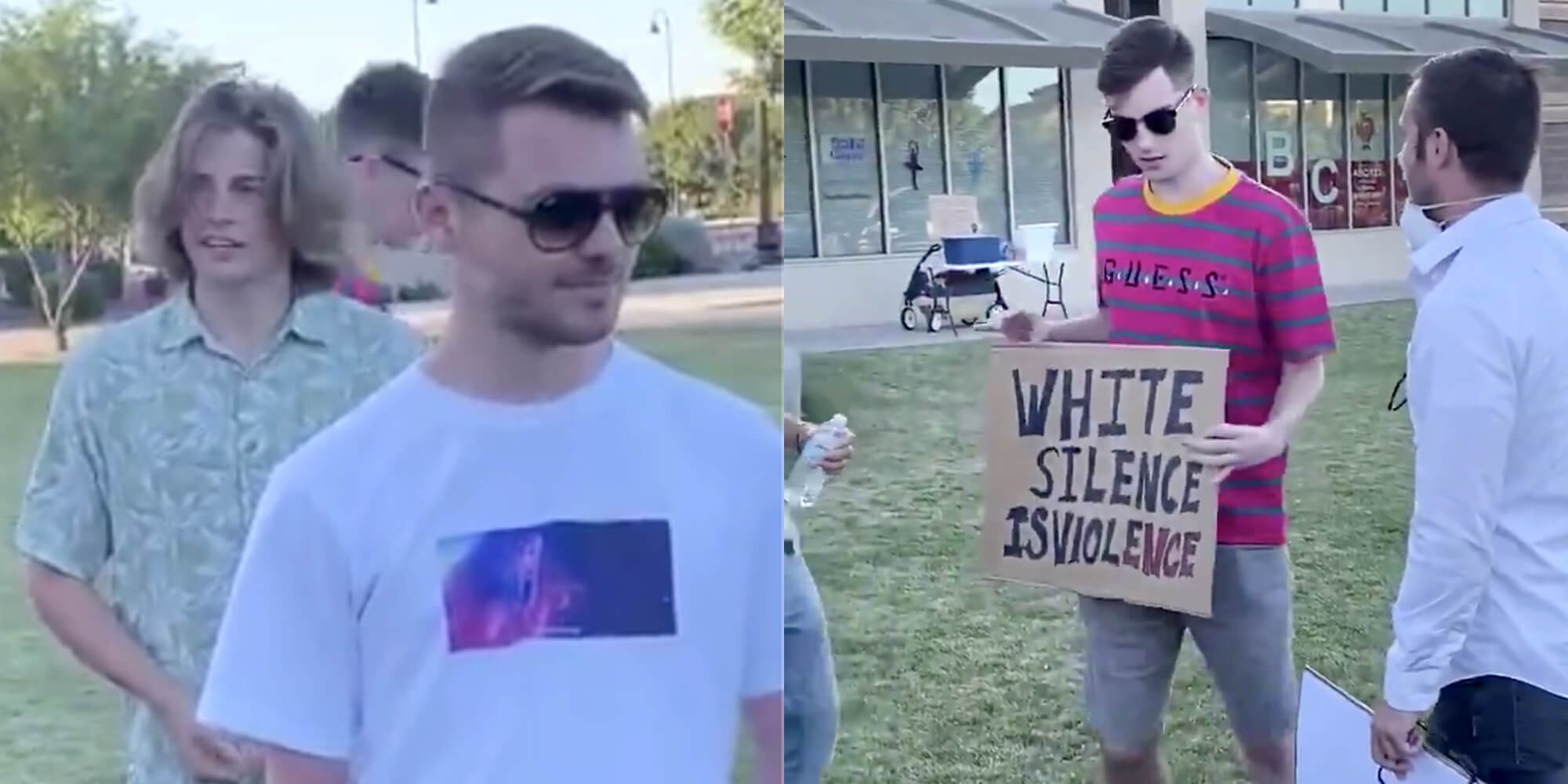 nick fuentes at Black Lives Matter protest