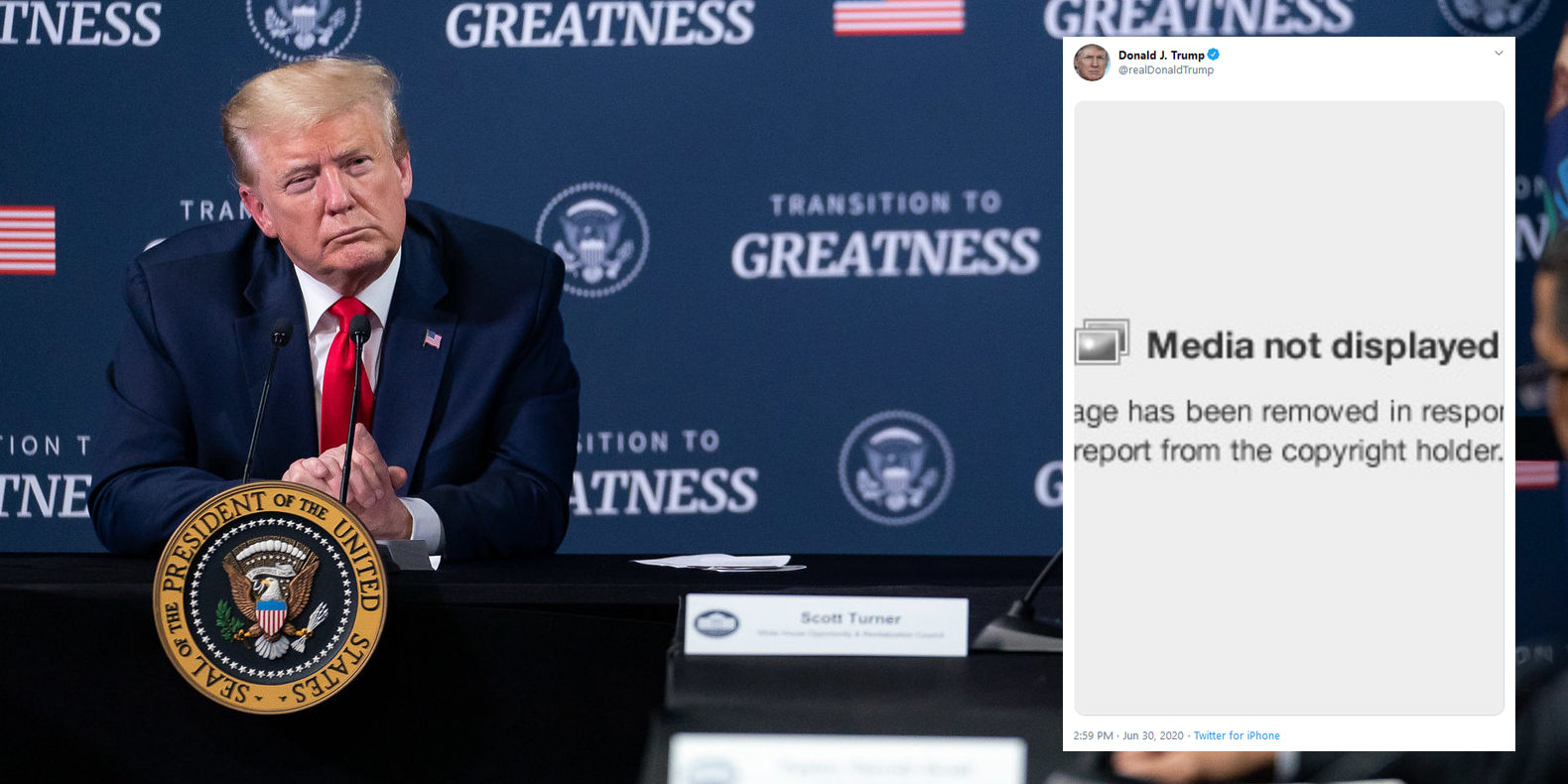 Donald Trump Twitter Meme Taken Down Copyright