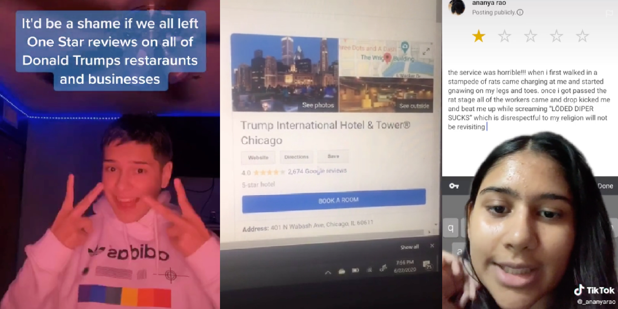 tiktok trump review-bombing