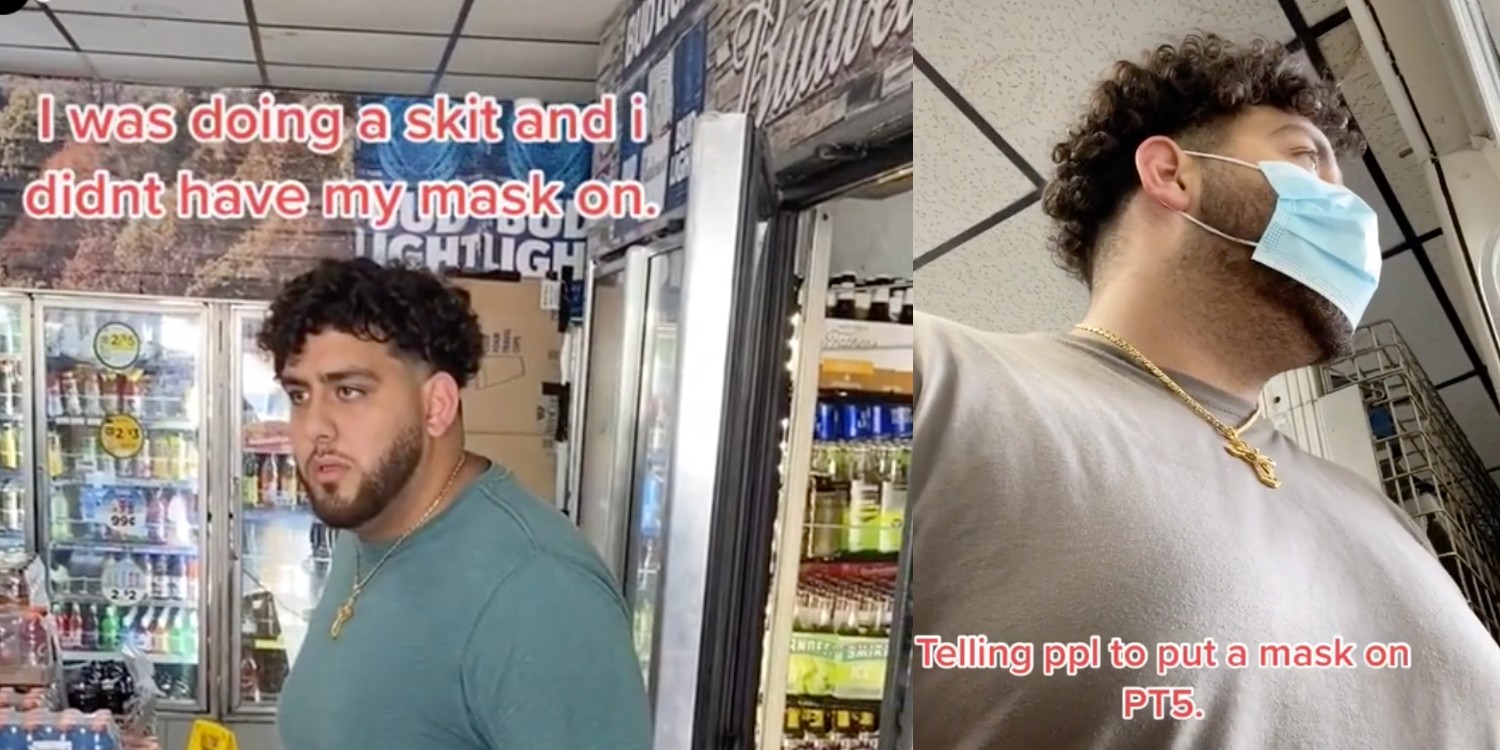 Joe Samaan is seen flipping roles about the mask-wearing issue in different videos