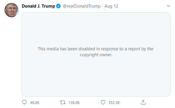 Trump Twitter Electric Avenue Copyright