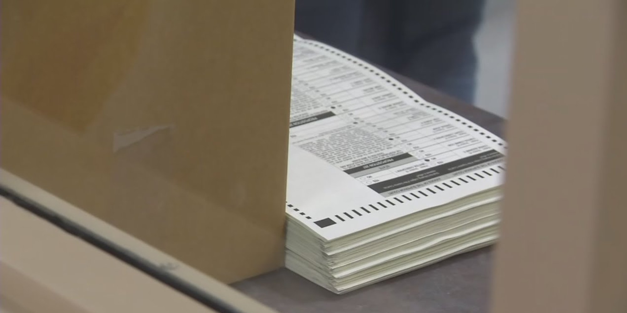 A stack of ballots