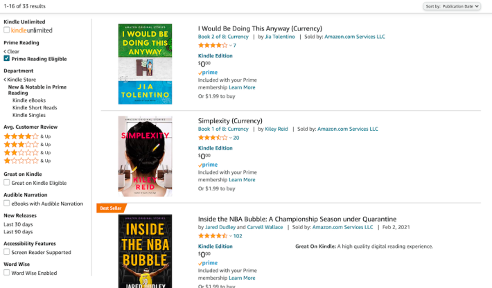 prime reading titles