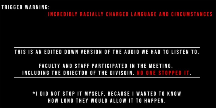 julliard slavery exercise trigger warning