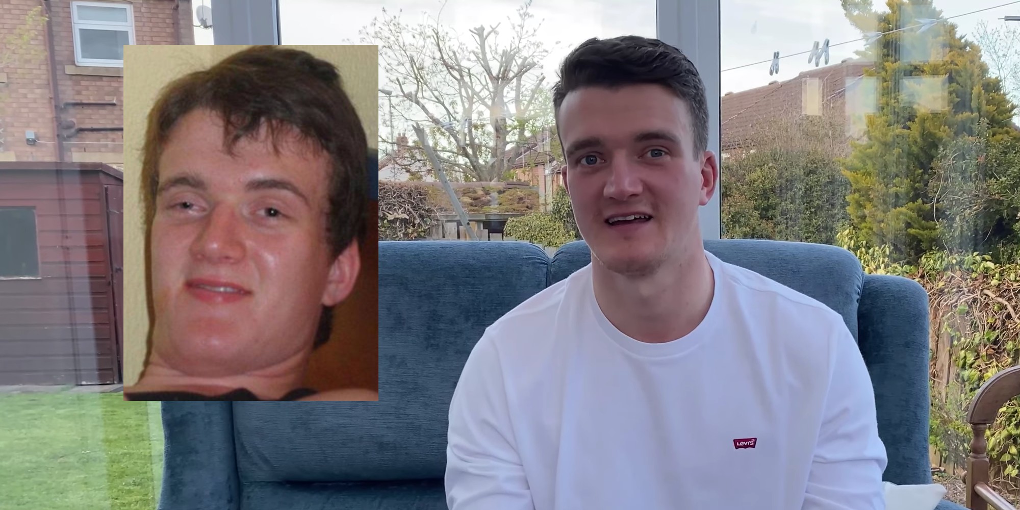 A man next to a popular meme of himself