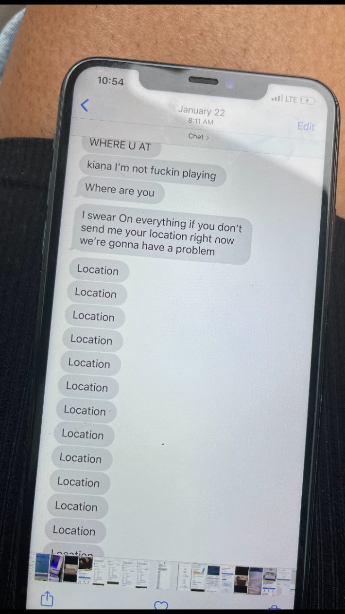 Text - location - Chet Hanks Kiana Parker