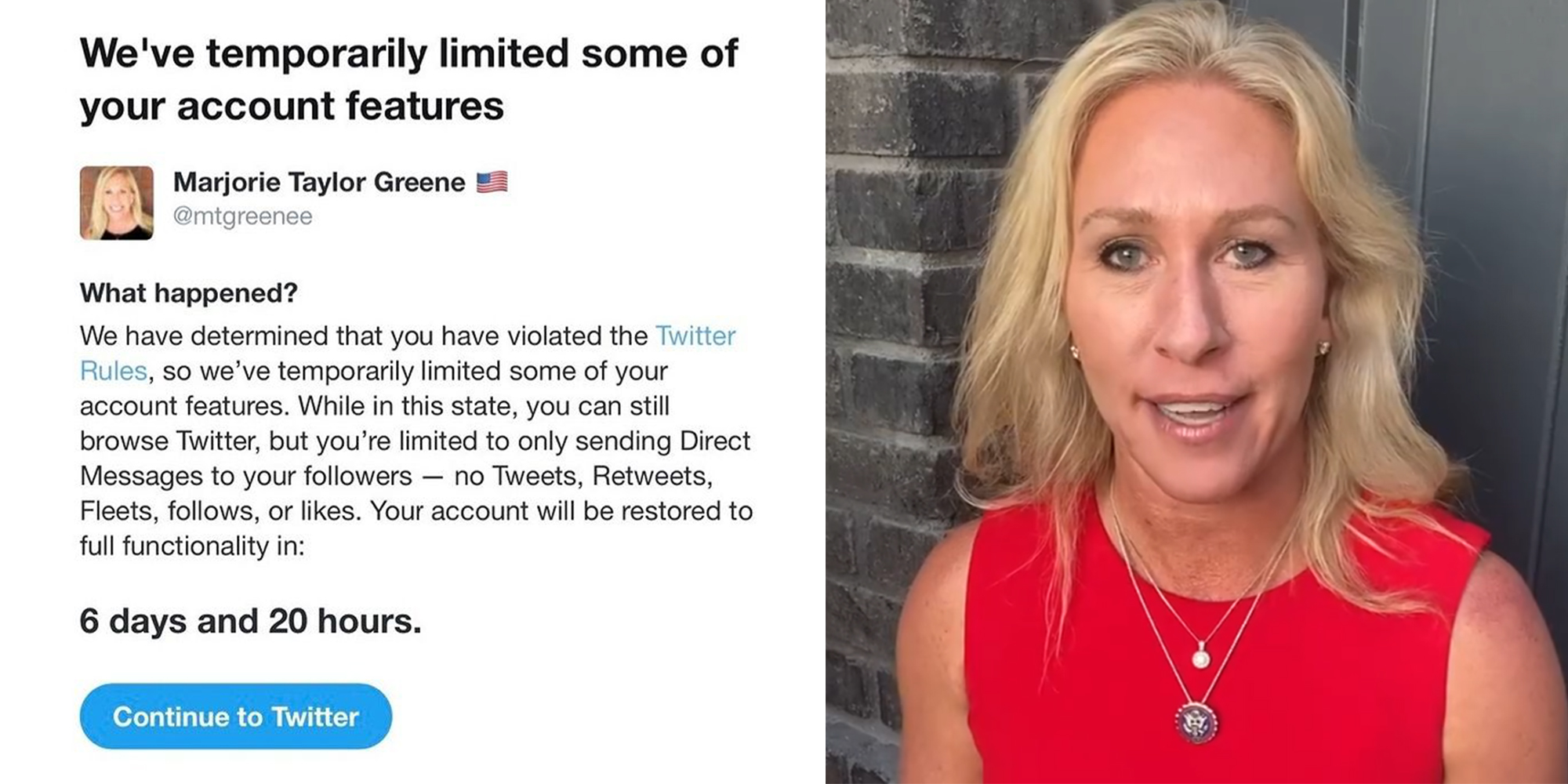 Marjorie Taylor Greene banned from Twitter