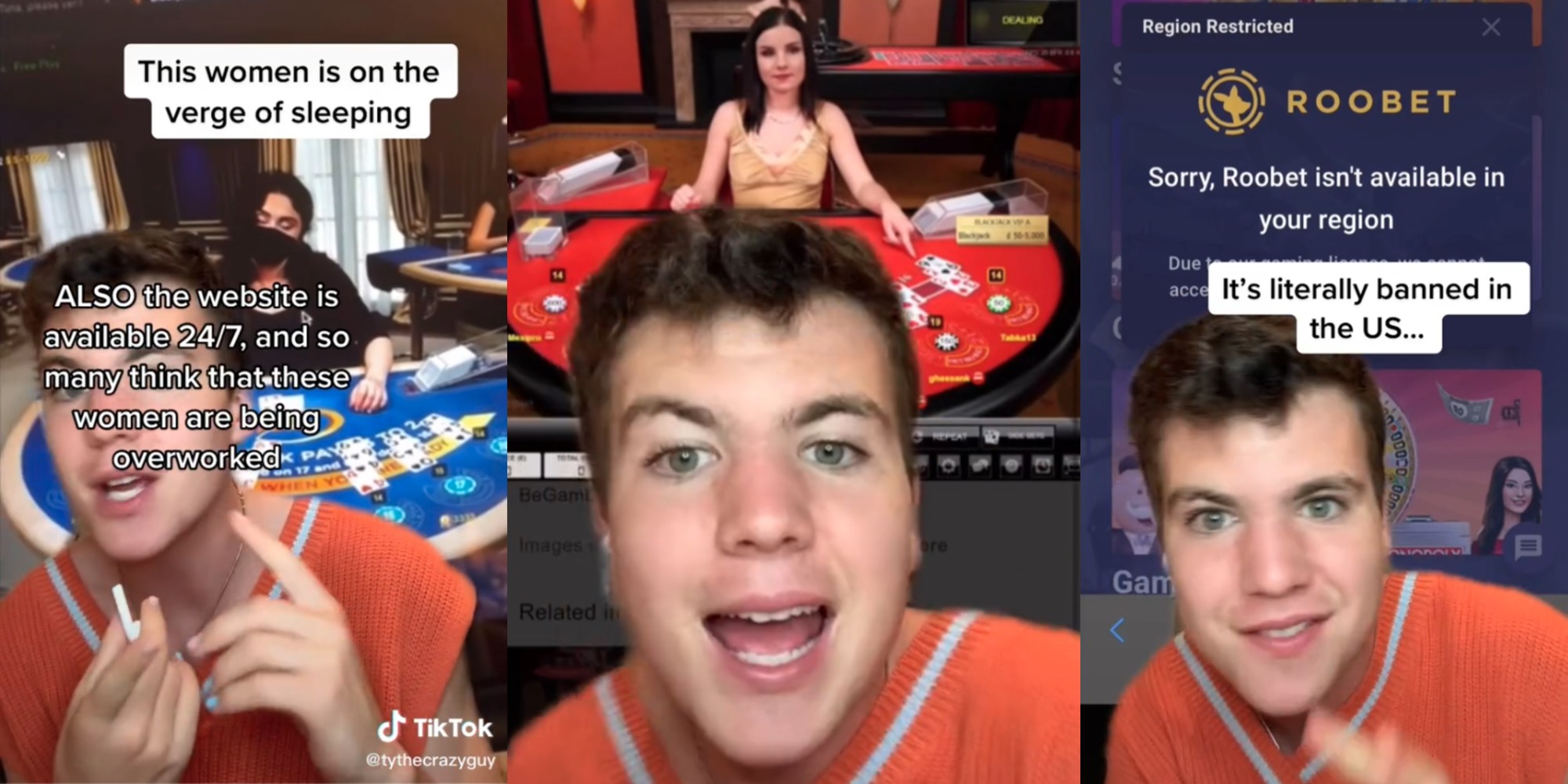 Images of a TikTok user