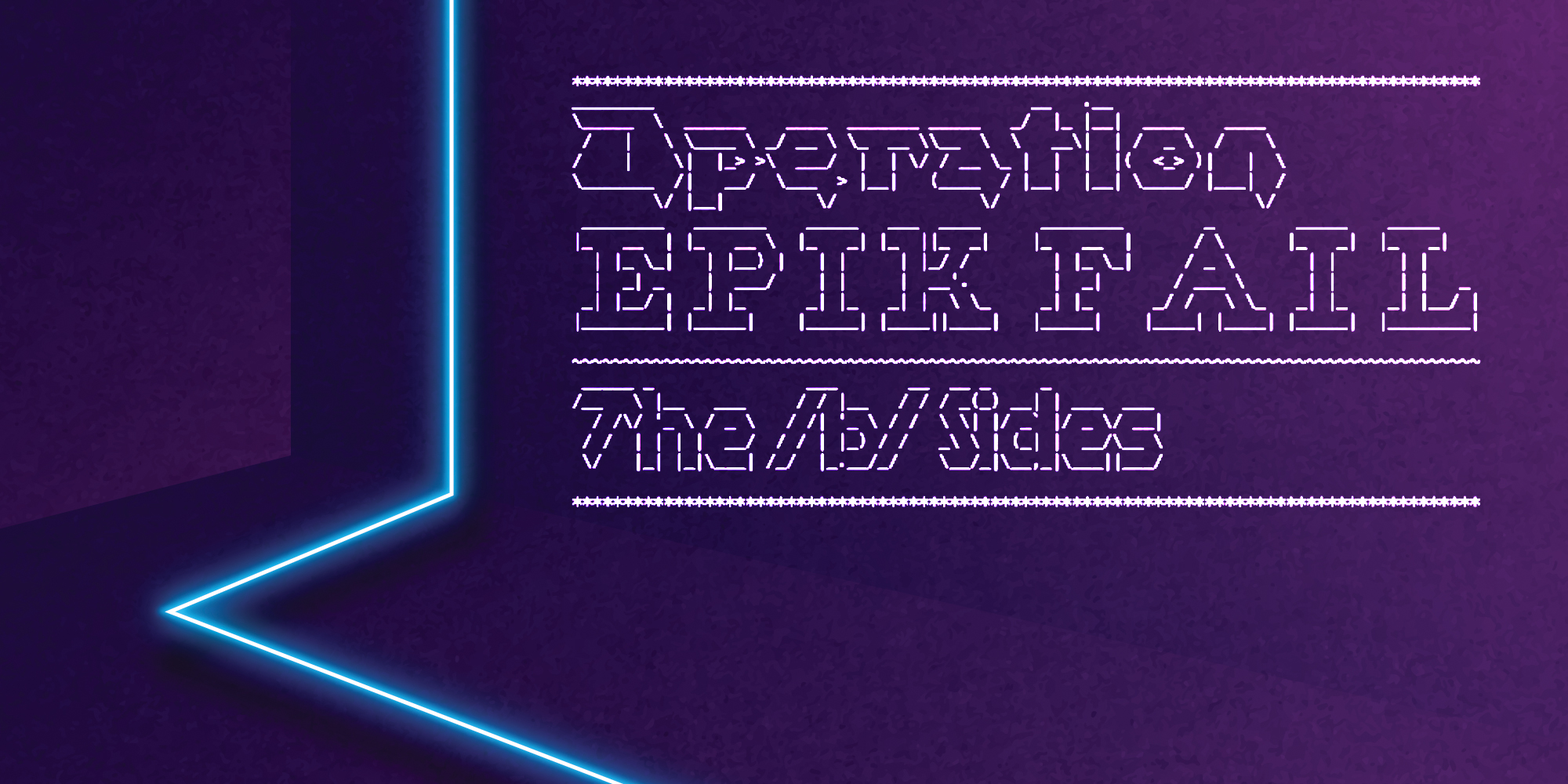 A digital space with text.