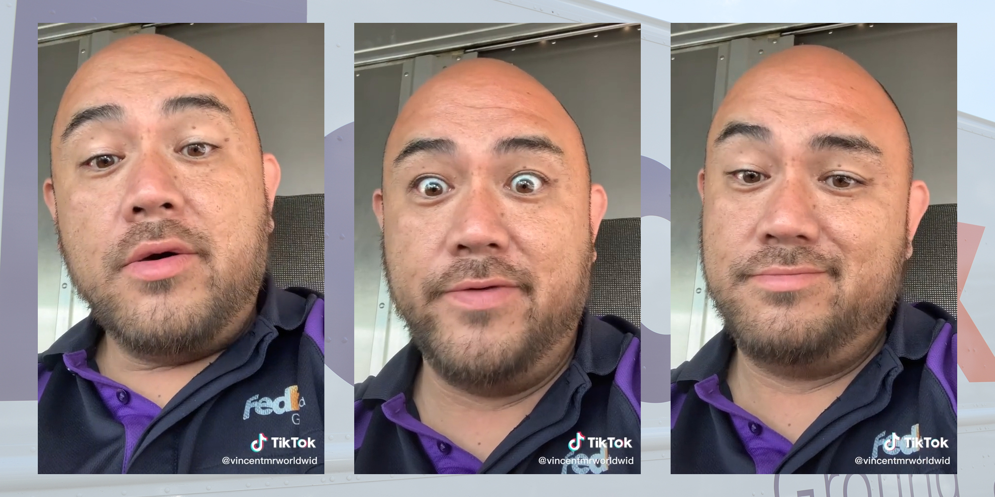 FedEx driver in truck