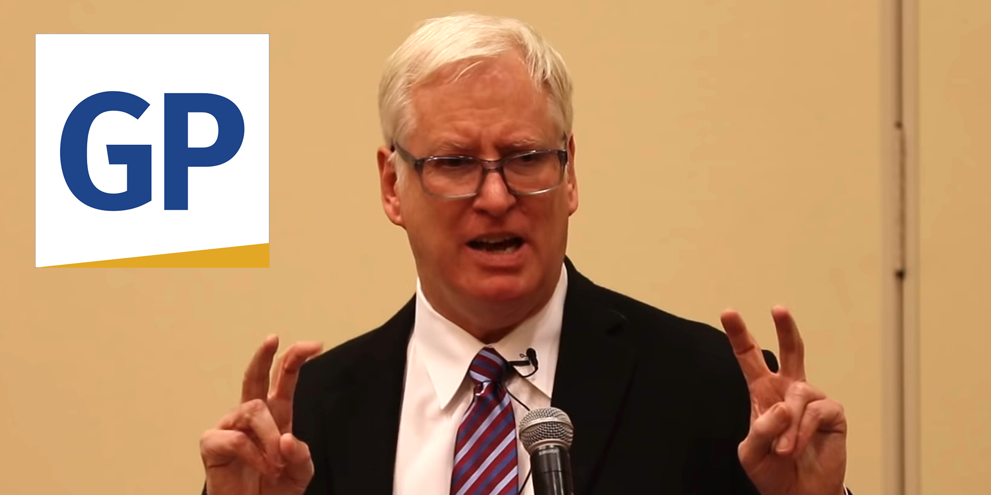 jim hoft makes air quotes with his hands