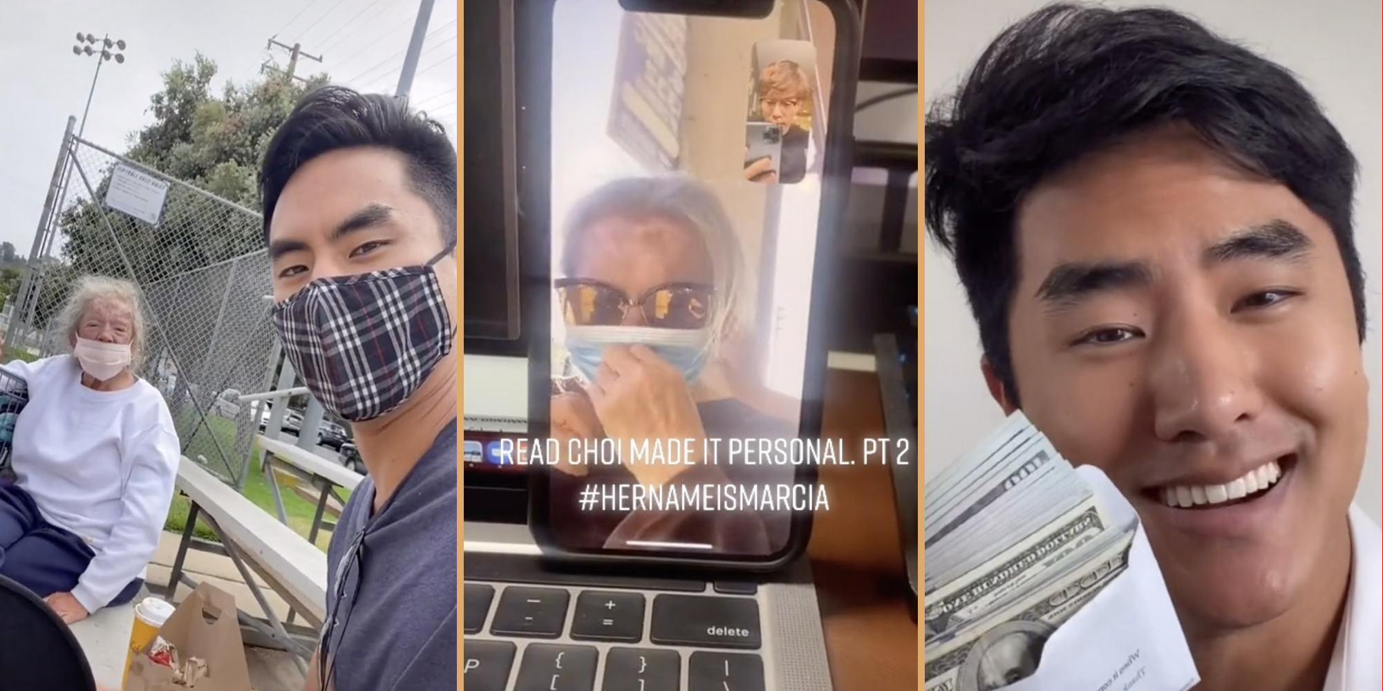 read choi and "martha", dthekorean asking "martha"/"marcia" about the money, read choi with the money fundraised for "martha"