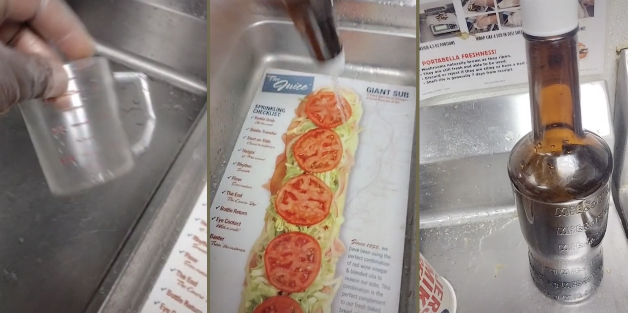 vinegar pouring training at jersey mikes