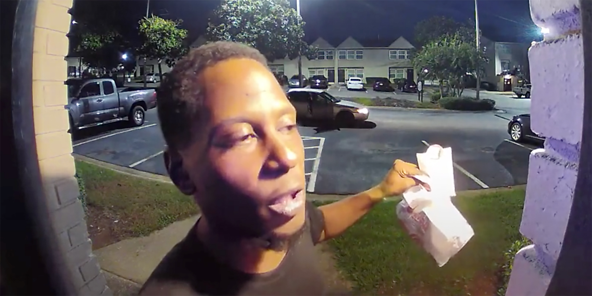 A man delivering food.