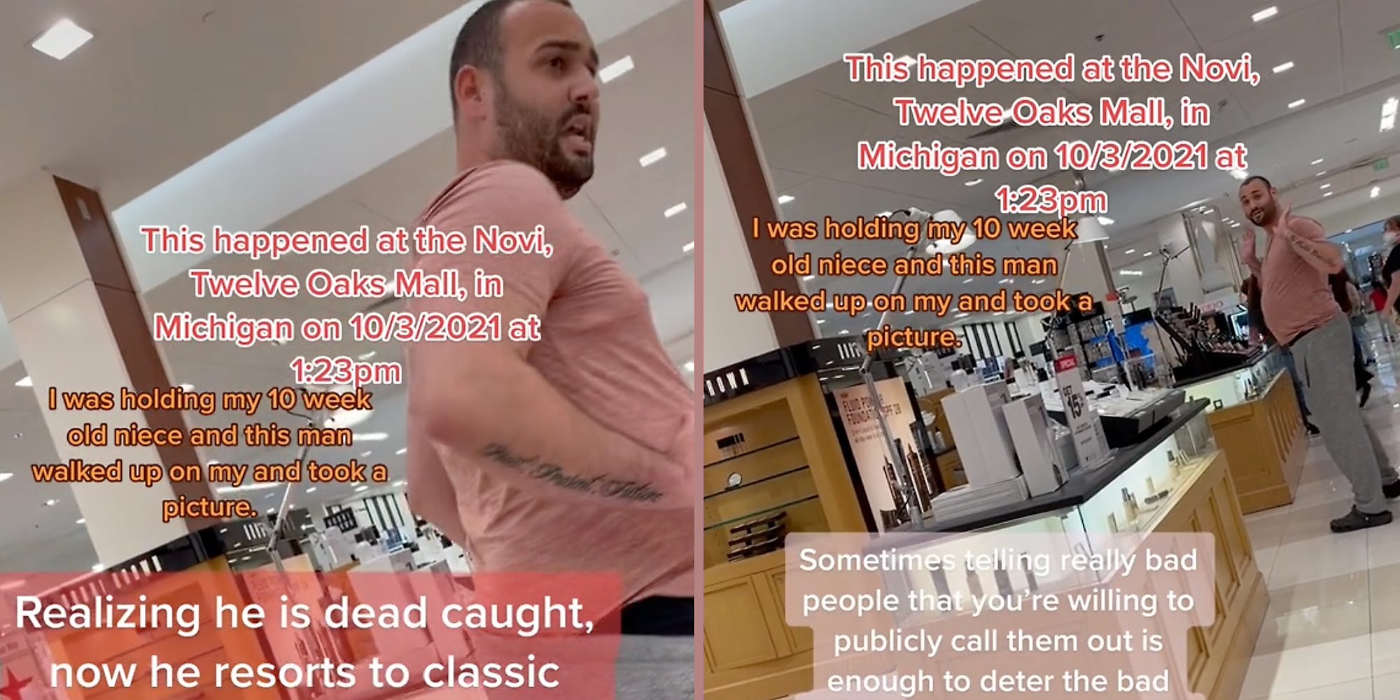 A man running away from somebody recording him.