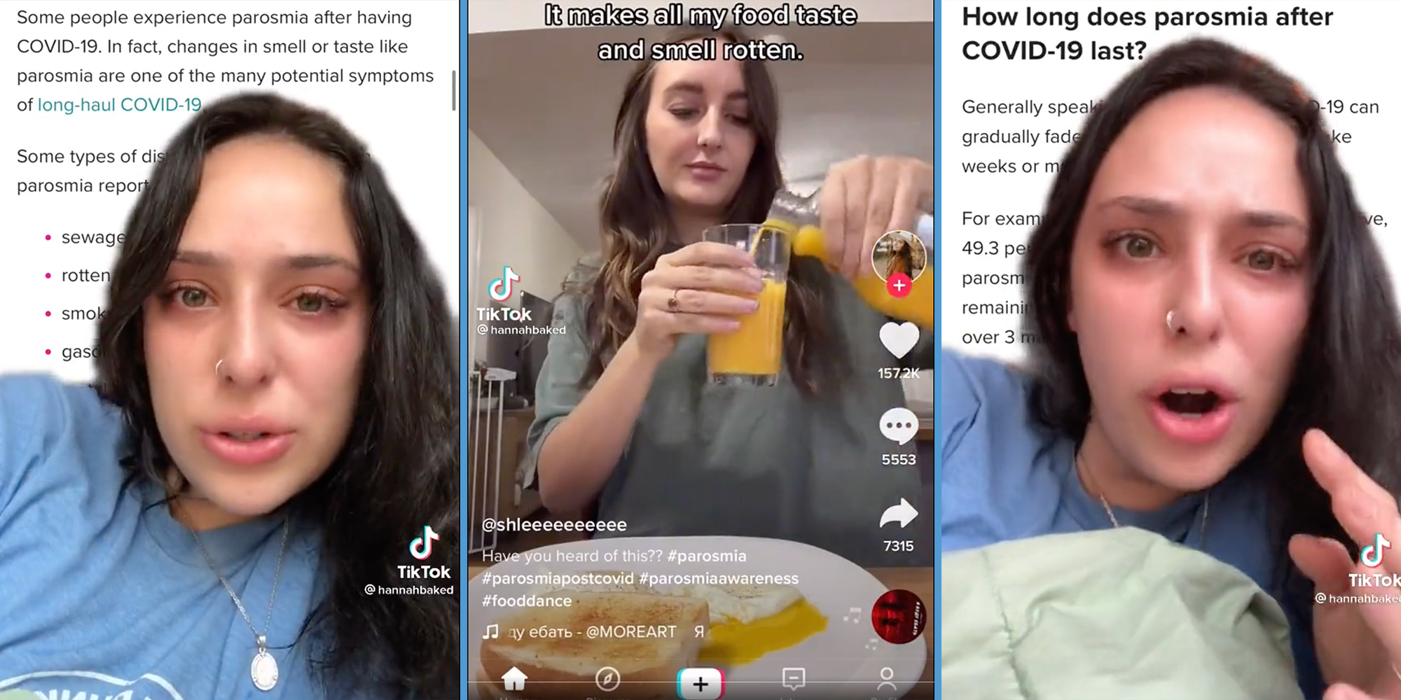 A woman talking to camera.