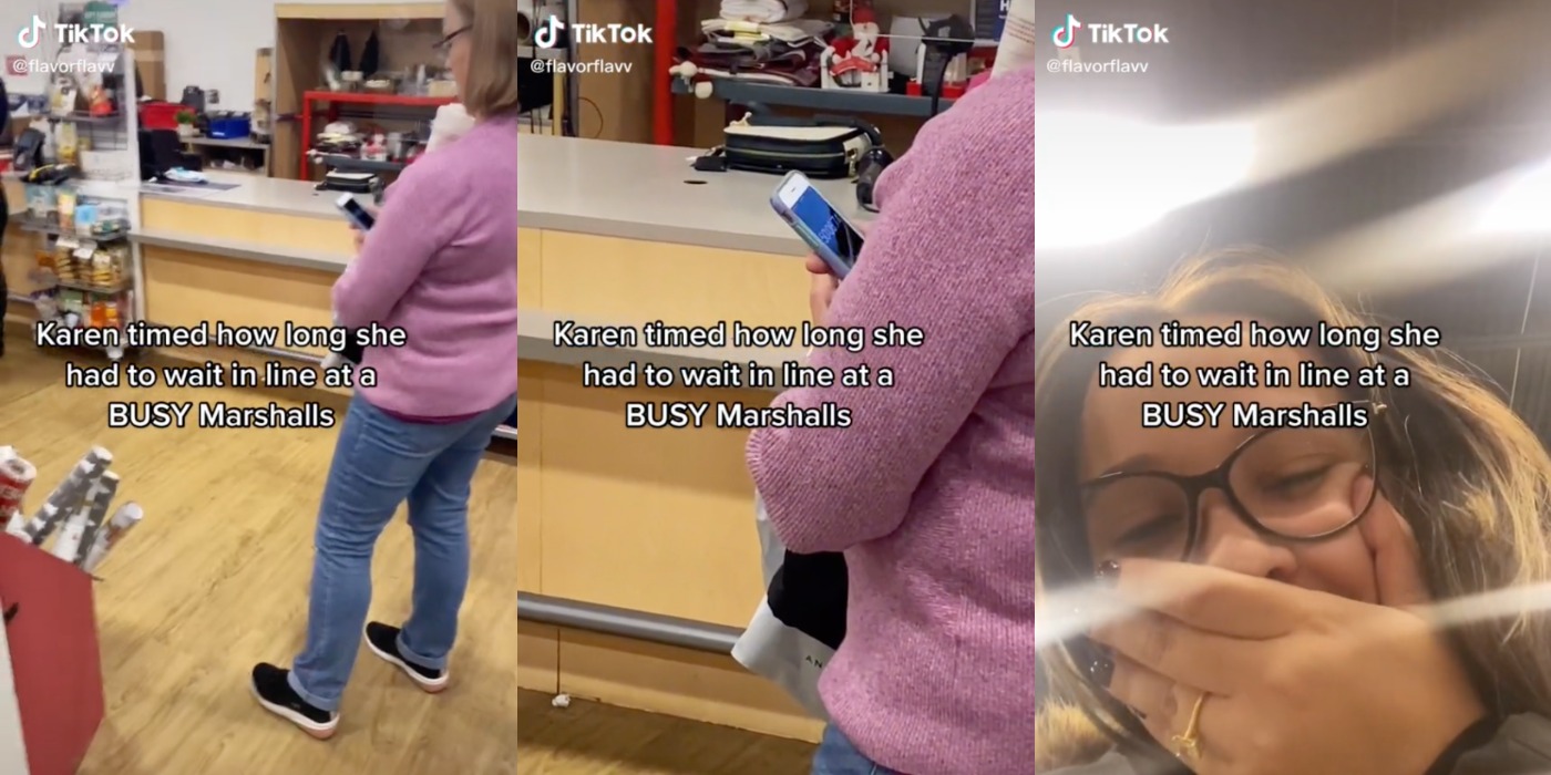 karen-timed-self-in-line-marshalls