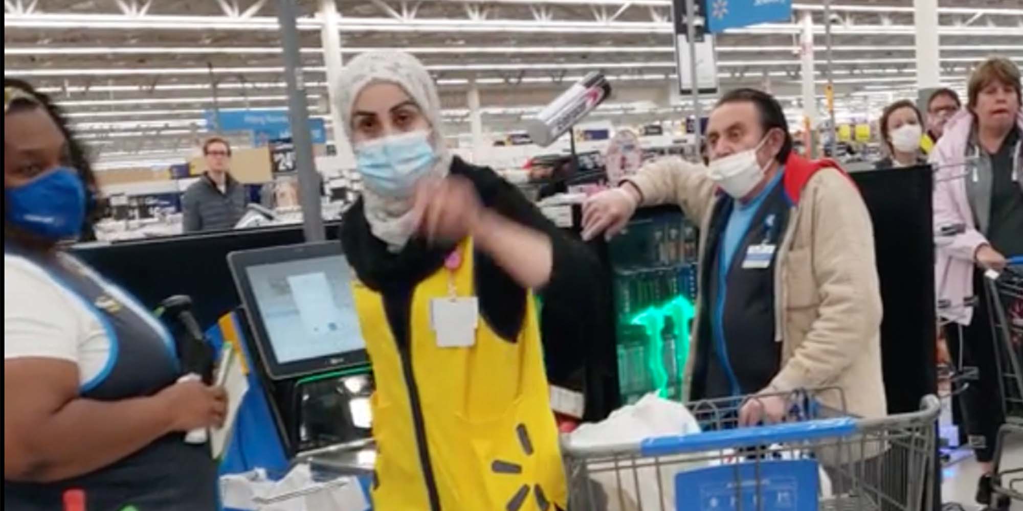 In a viral video, a man says he paid for his items but is accused of stealing at a Walmart.