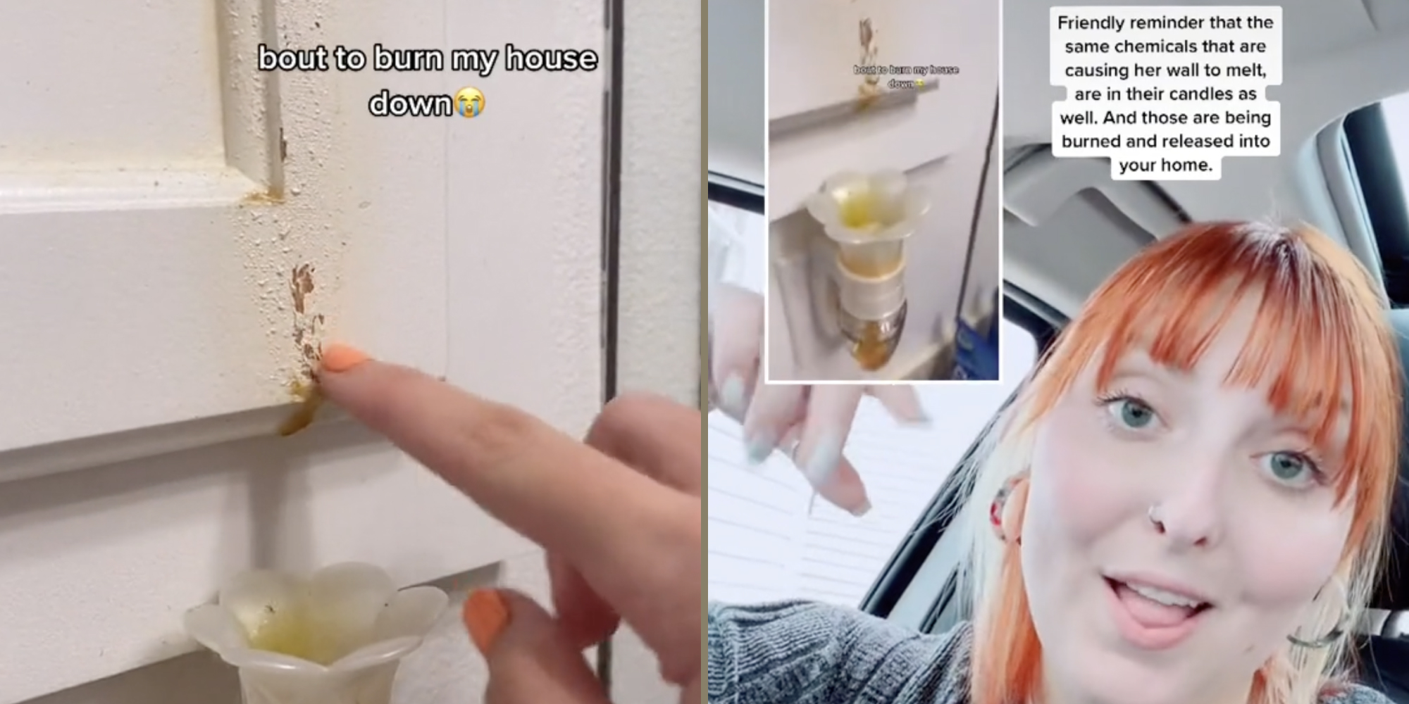 wallflower air freshener, woman talking to camera