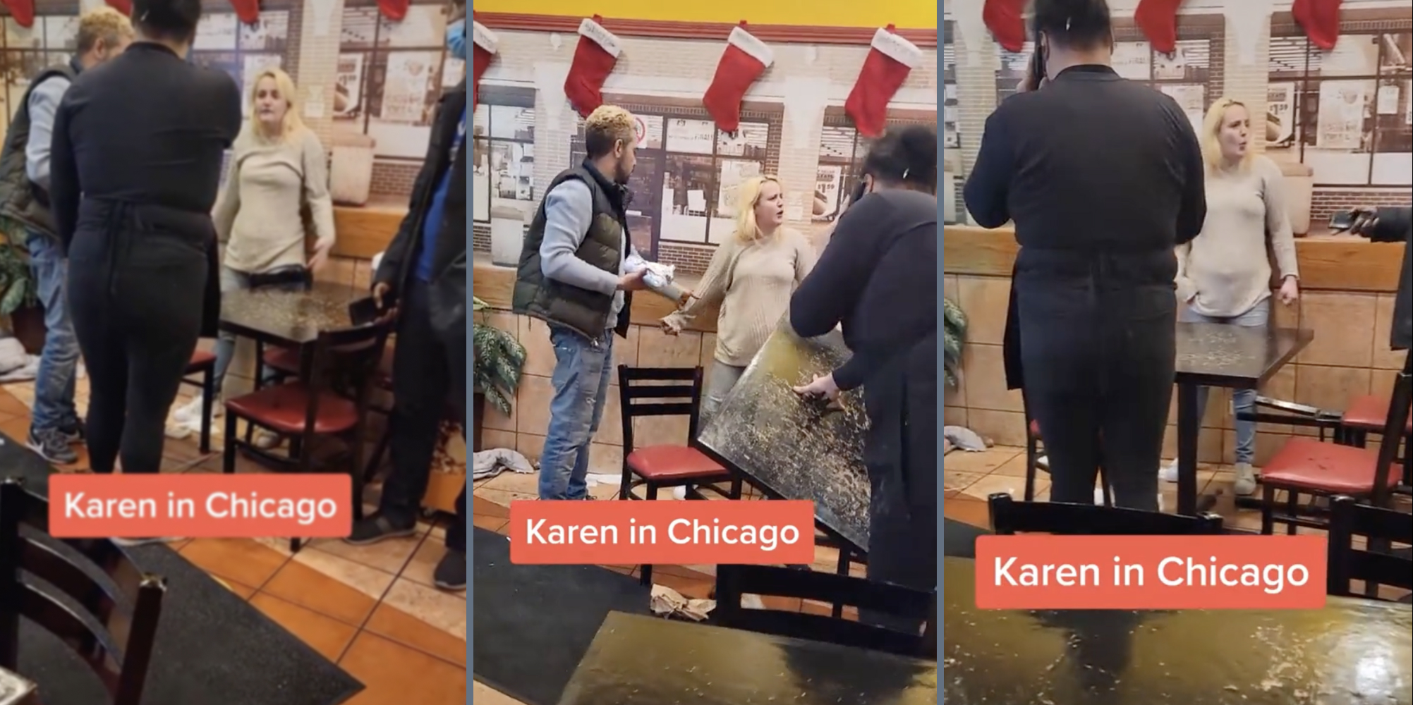 woman yelling in a restaurant