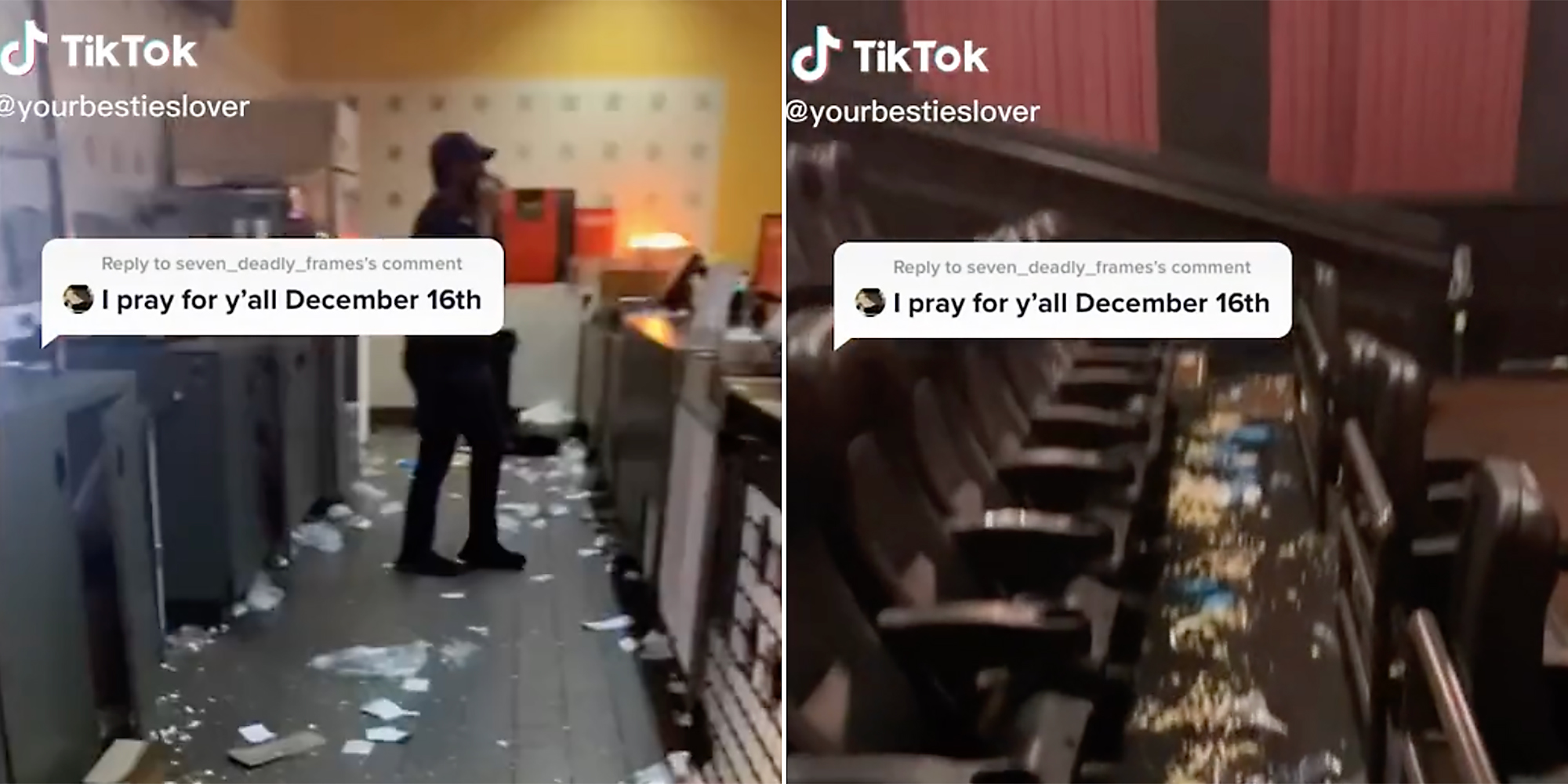 A dirty movie theatre.