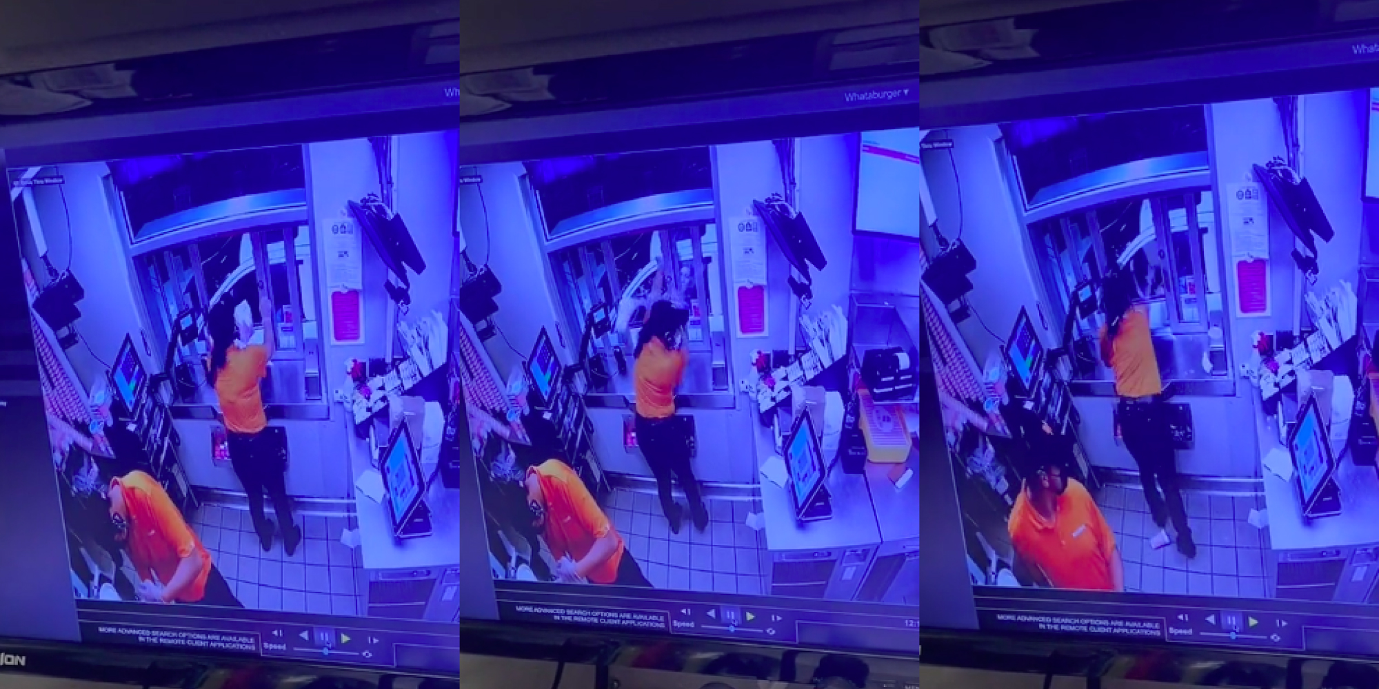 Customer throws drink at Whataburger employee