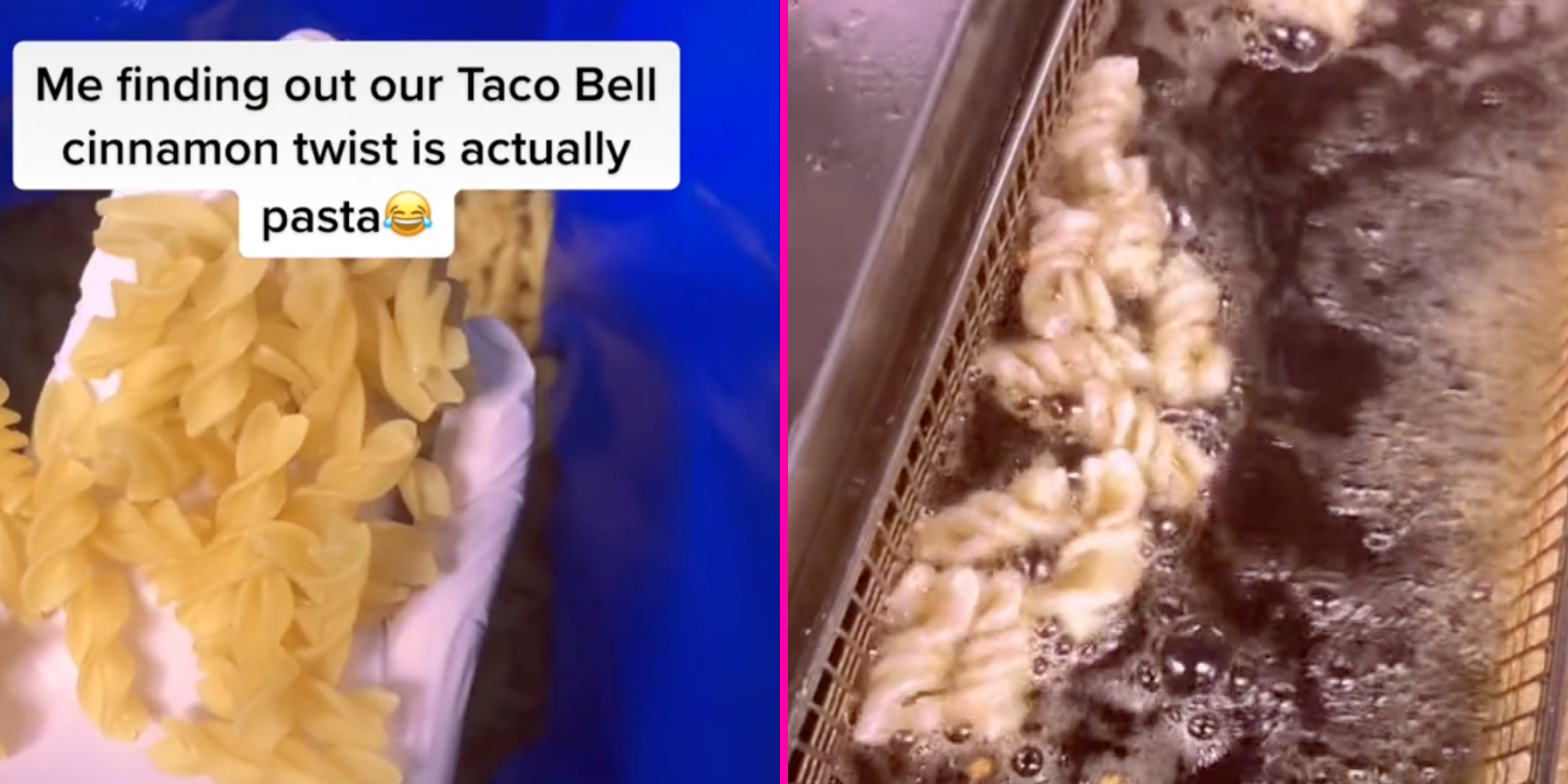 Taco Bell cinnamon twists are rotini
